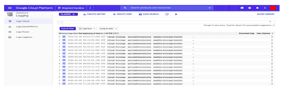 Cloud Audit logs in GCP